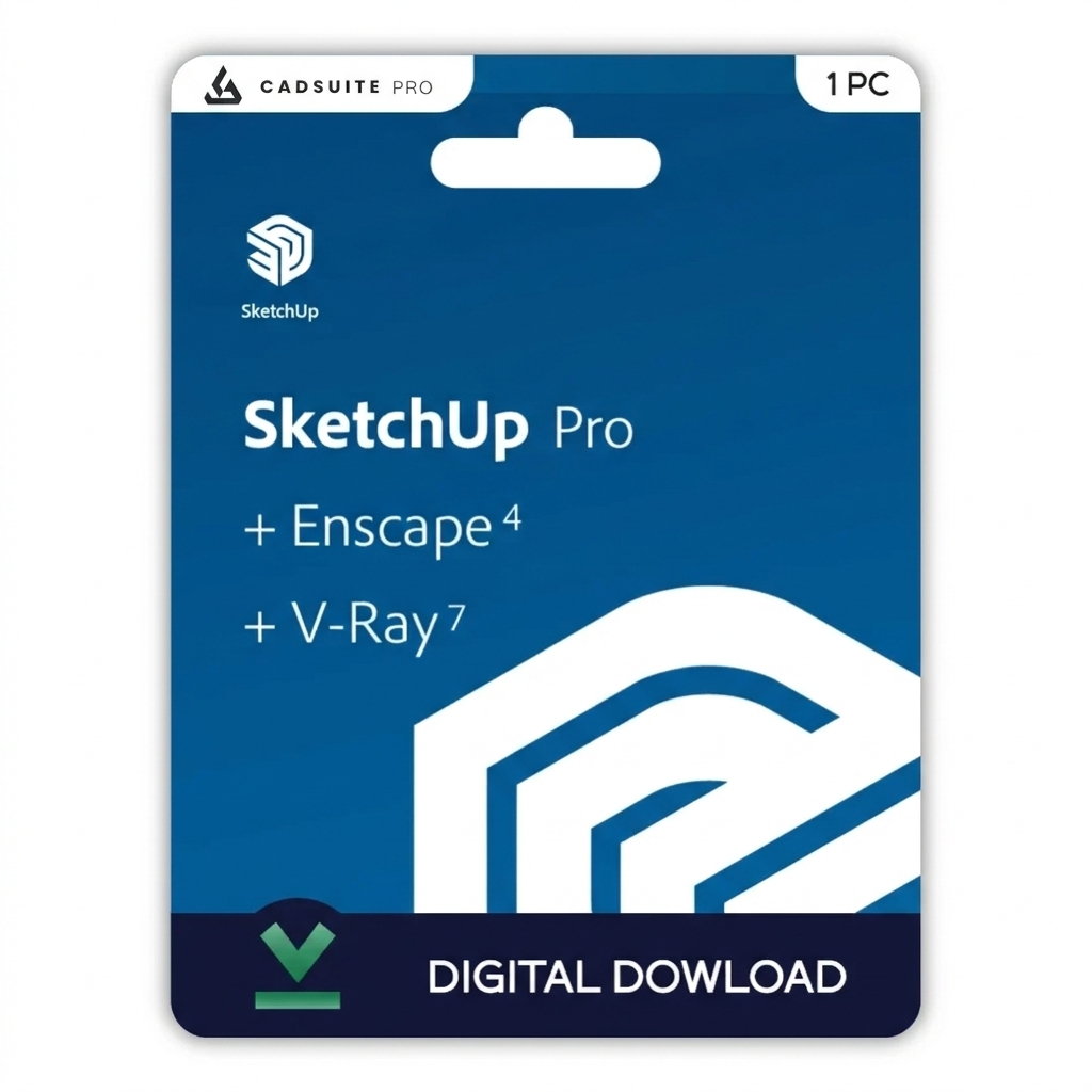 SketchUp Pro 2025 + V-Ray 7 + Enscape 4