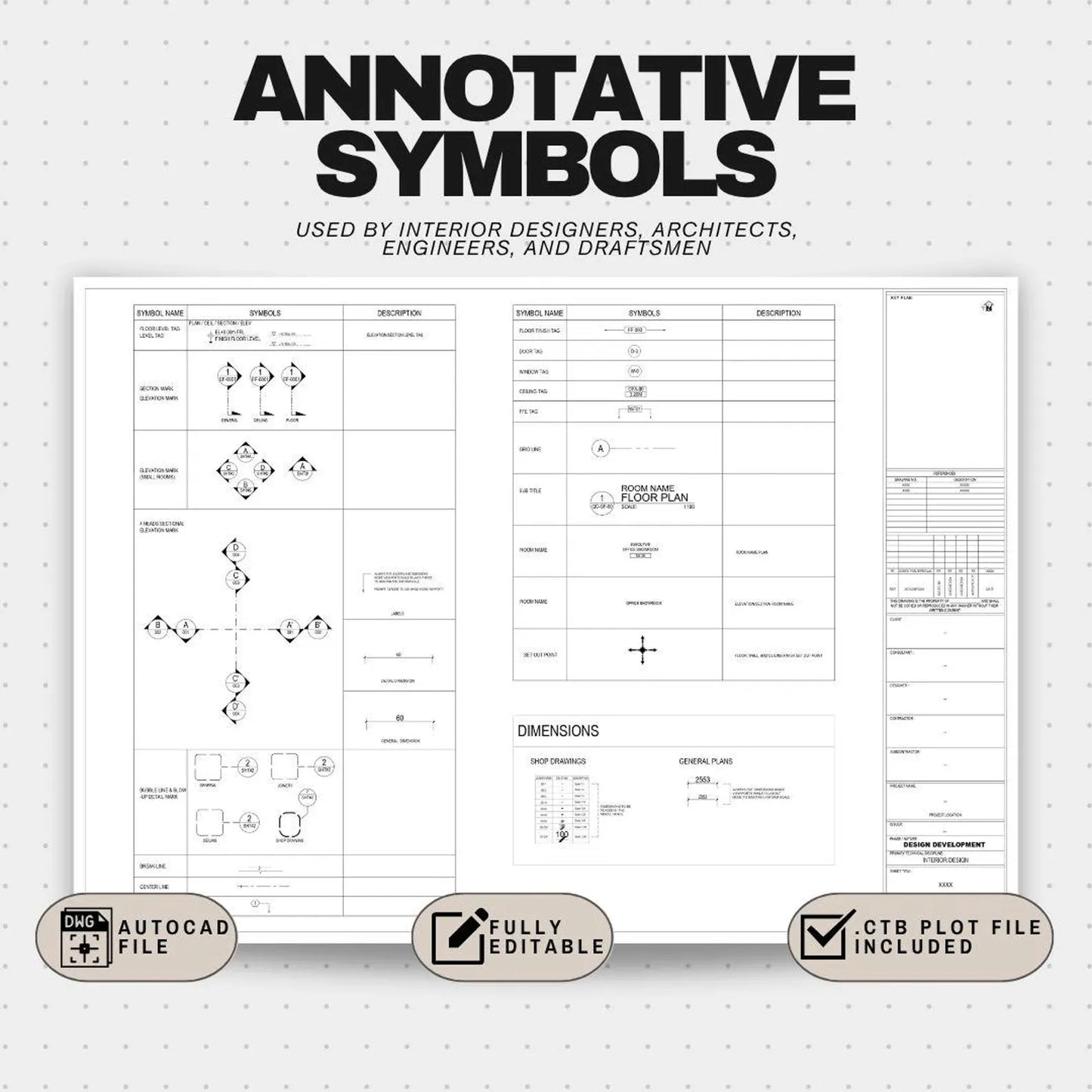 AutoCAD Template Full Pack: Layer System, Title Block (Digital Download)