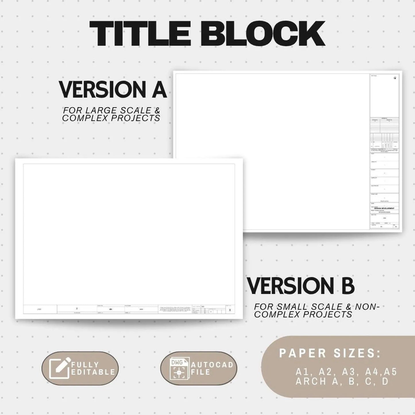 AutoCAD Template Full Pack: Layer System, Title Block (Digital Download)