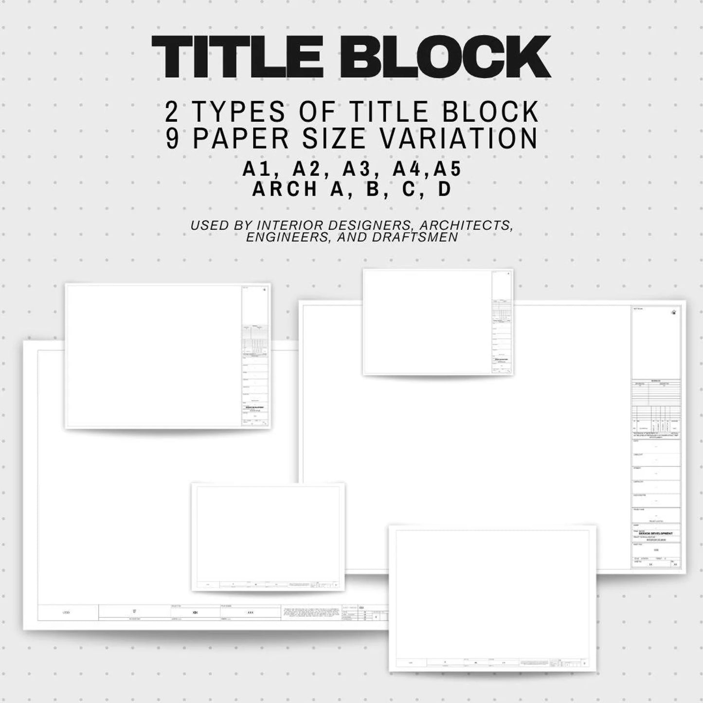 AutoCAD Template Full Pack: Layer System, Title Block (Digital Download)