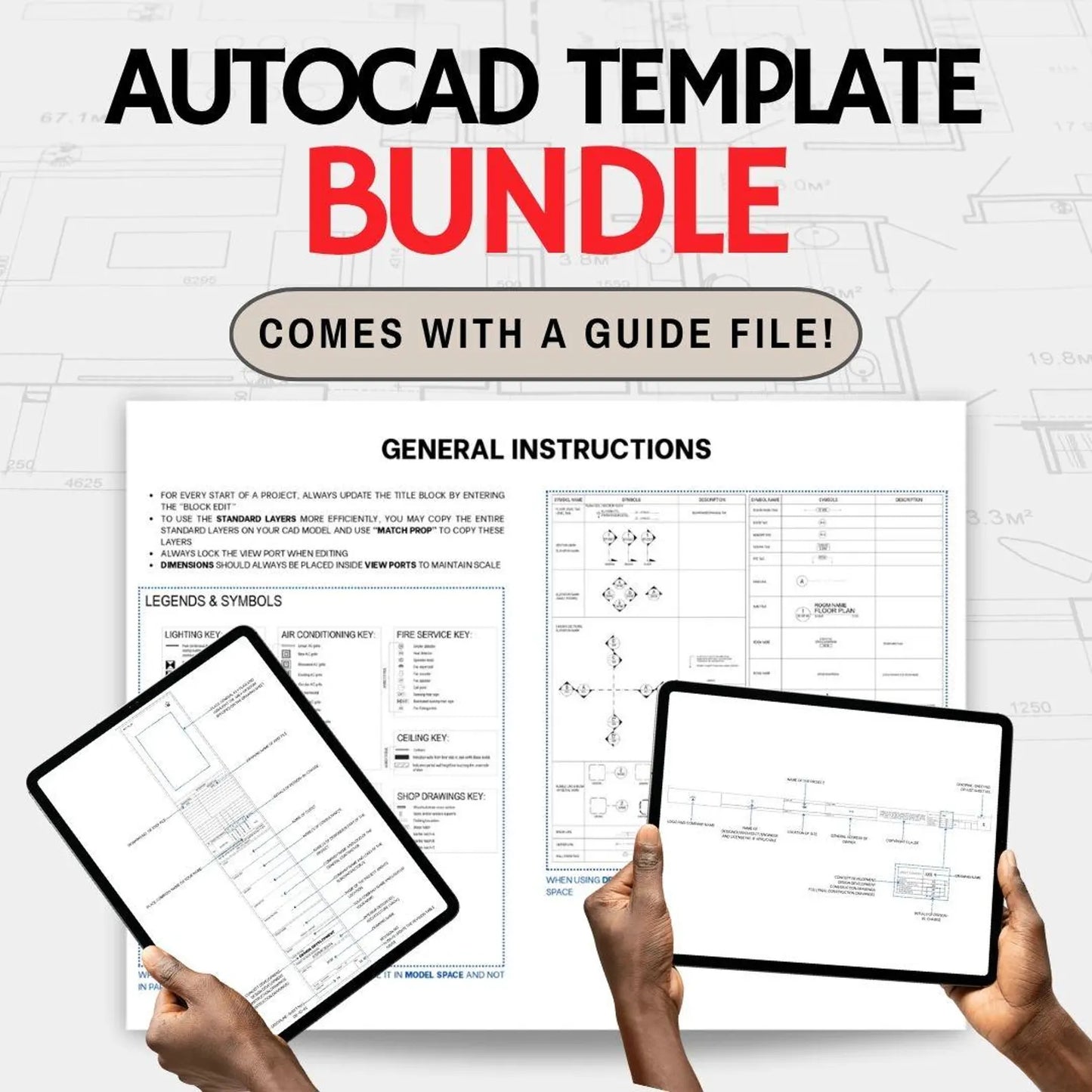 AutoCAD Template Full Pack: Layer System, Title Block (Digital Download)
